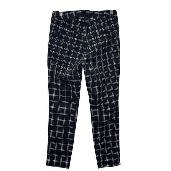 Old Navy High Rise Pixie Skinny Pants Pindot Black Windowpane Womens 2 Petite - Picture 2 of 7